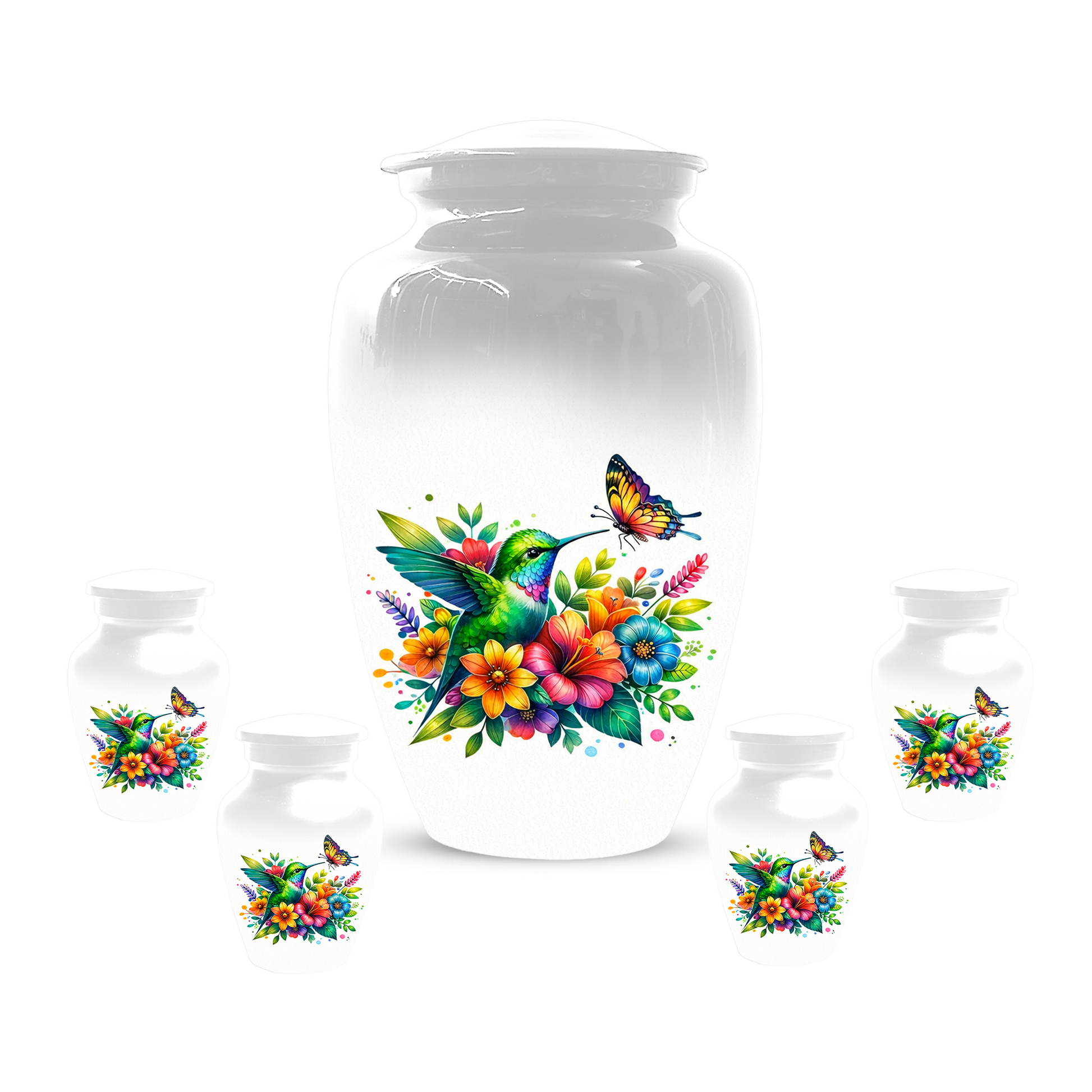 Personalized Hummingbird Cremation Urn for Human Ashes