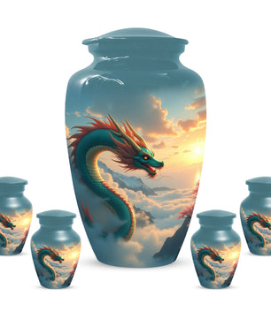 Celestial Sky Dragon Urn for Adult Ashes – Fantasy Adult Cremation Urn | Dragon Adult Urns for Ashes