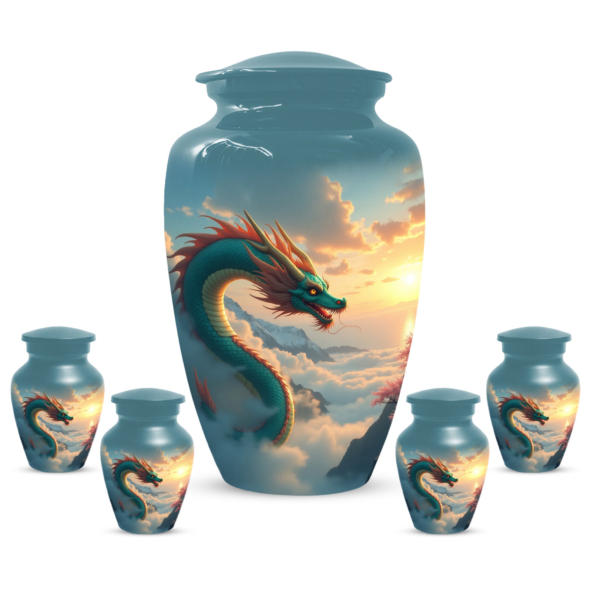 Celestial Sky Dragon Urn for Adult Ashes – Fantasy Adult Cremation Urn | Dragon Adult Urns for Ashes