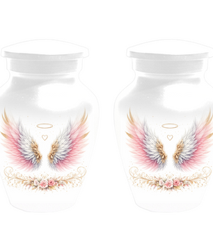 Personalized Angel Wings Cremation Urn for Human Ashes | Custom Adult Urn
