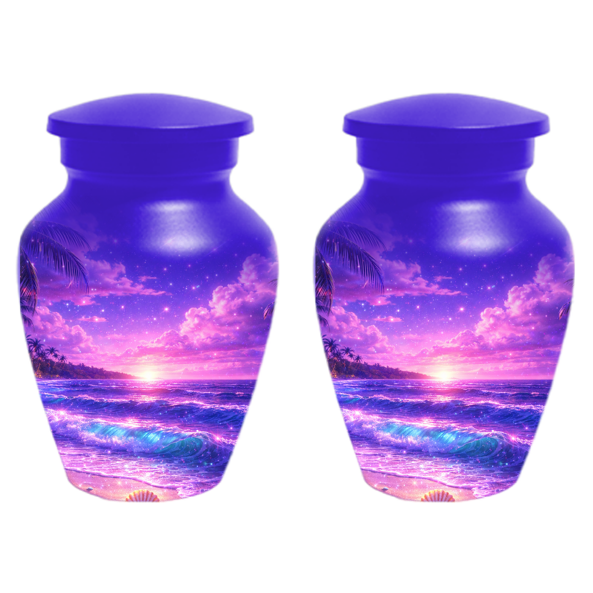 Personalized Beach Cremation Urn for Ashes | Ocean Wave Memorial Urn