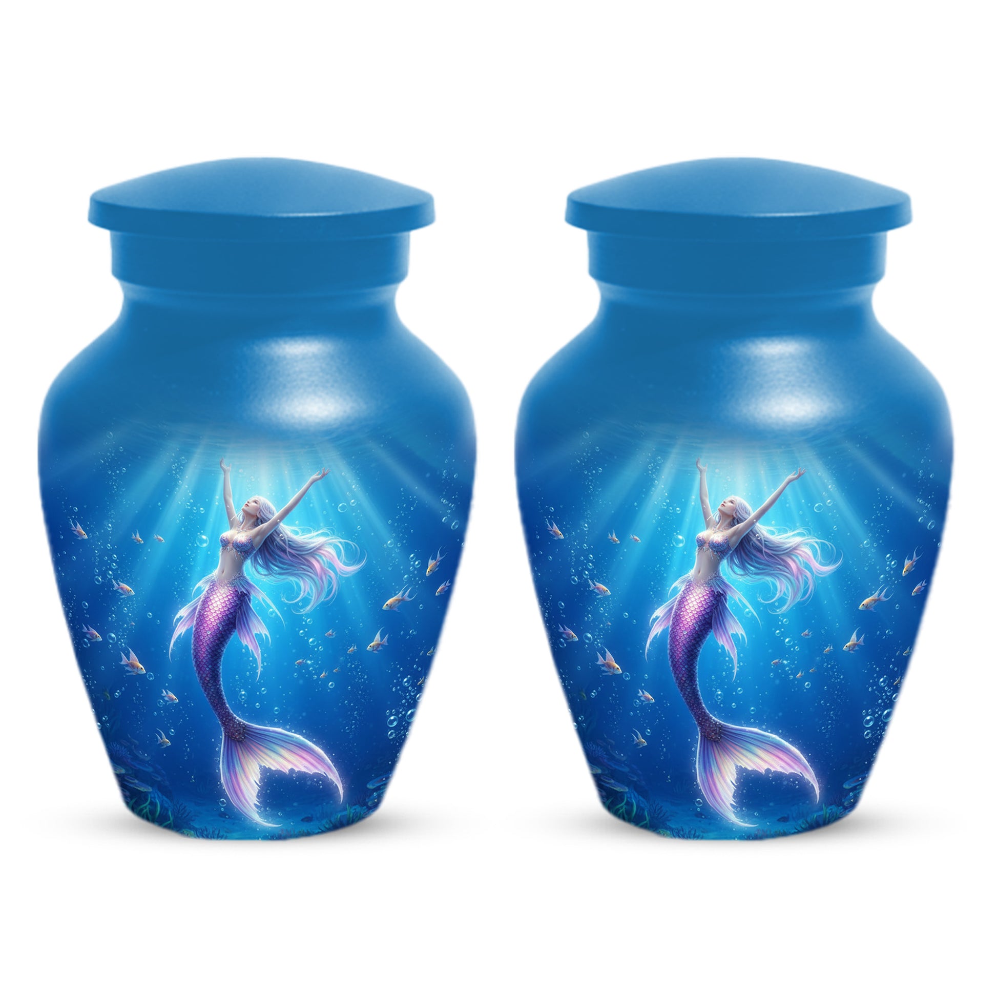 Ocean Mermaid Urn for Mom – Personalized  Memorial Urns for Female