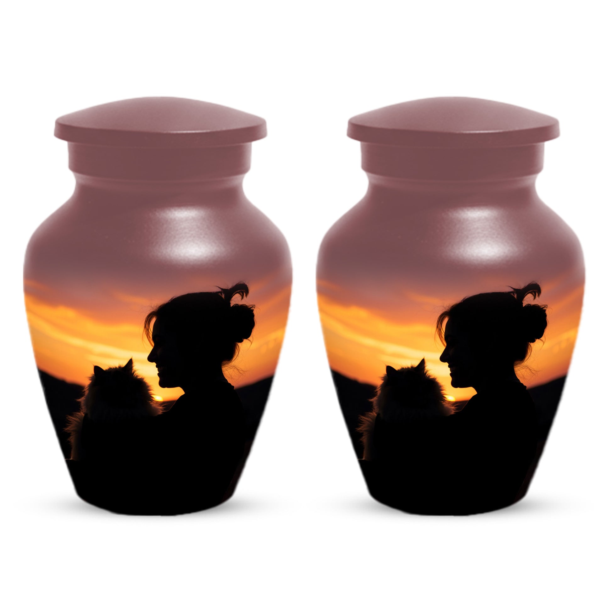 Personalized Cat Urn for Ashes | Custom Metal Pet Memoria