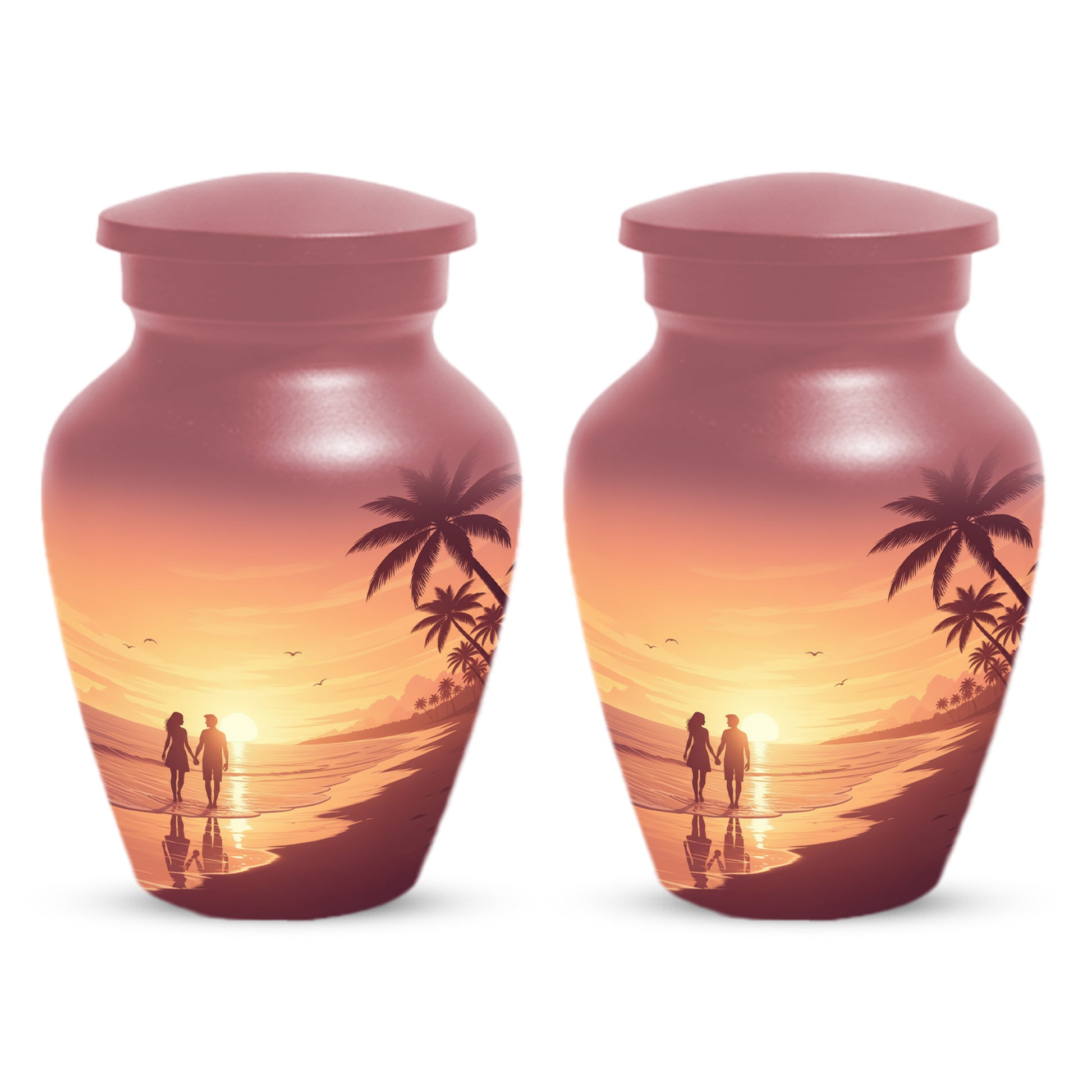 Beach Sunset Cremation Urn for Human Ashes | Personalized Adult Urn, Ocean Theme Urn & Beach Keepsake Urn