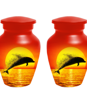 Dolphin Urn for Ashes | Adult Cremation Urn | Custom Memorial Urn for Human Ashes