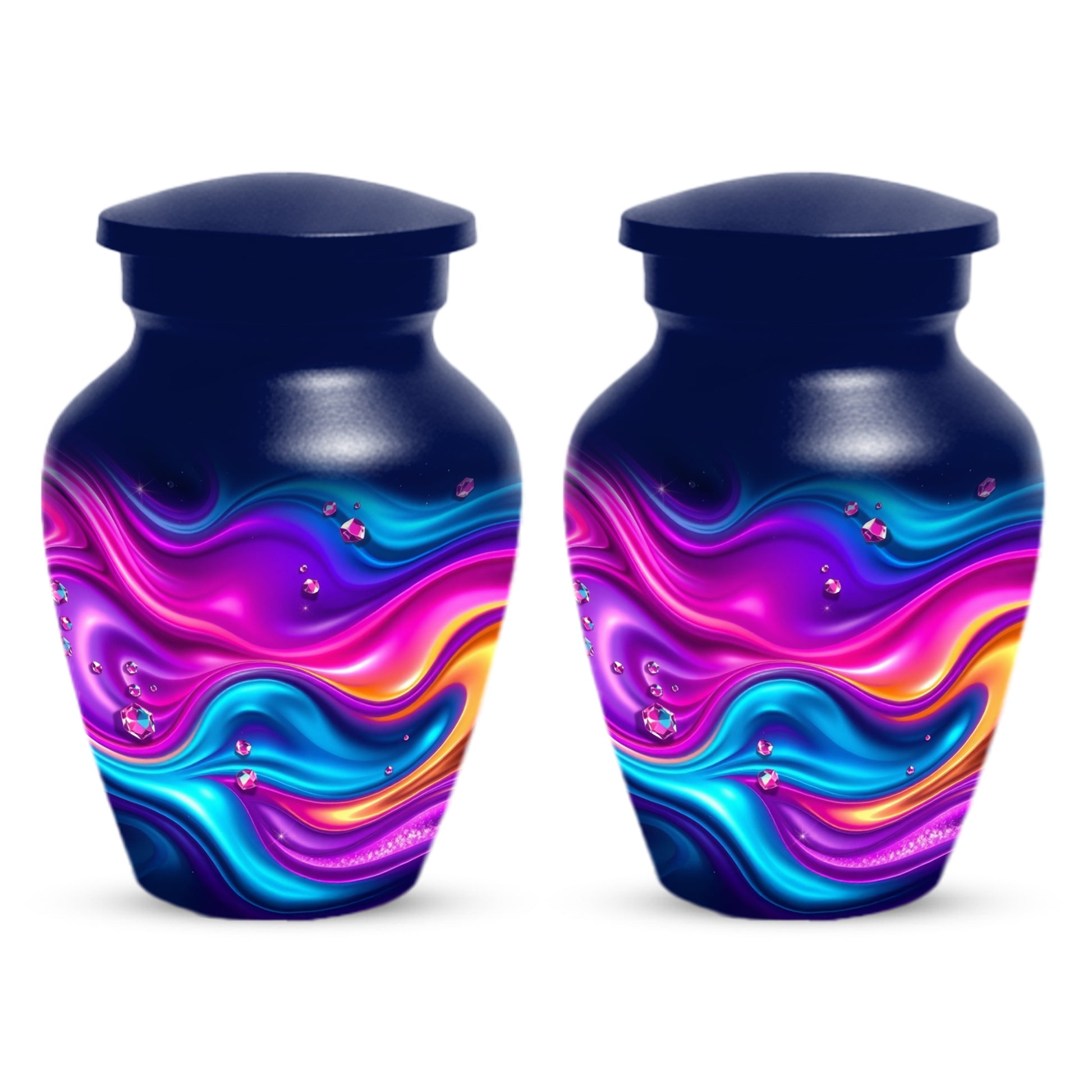 Abstract Wave Urn for Dad – Custom Keepsake Cremation Urn for Ashes