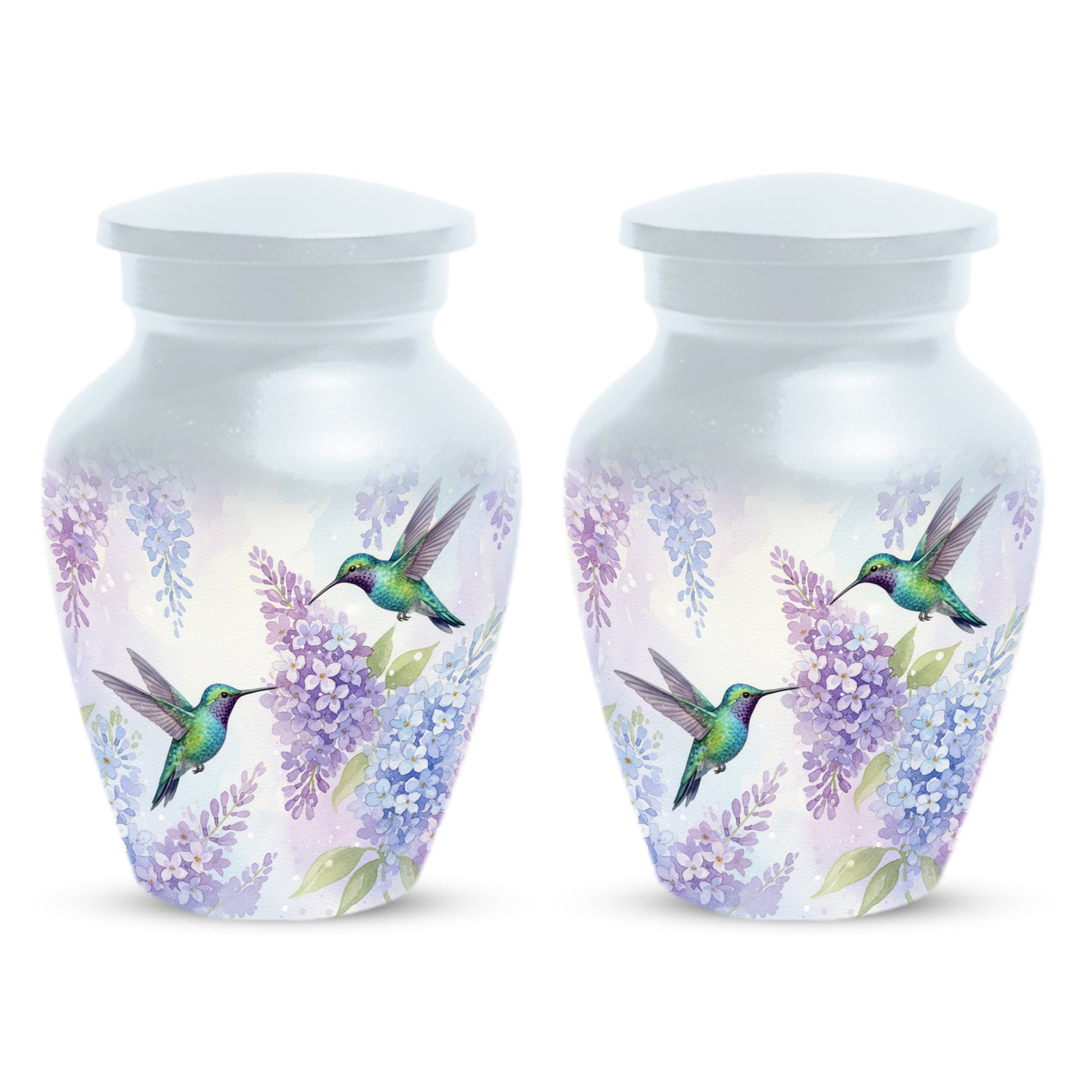 Hummingbird Floral Adult Urn for Human Ashes | Personalized Adult Cremation Urn