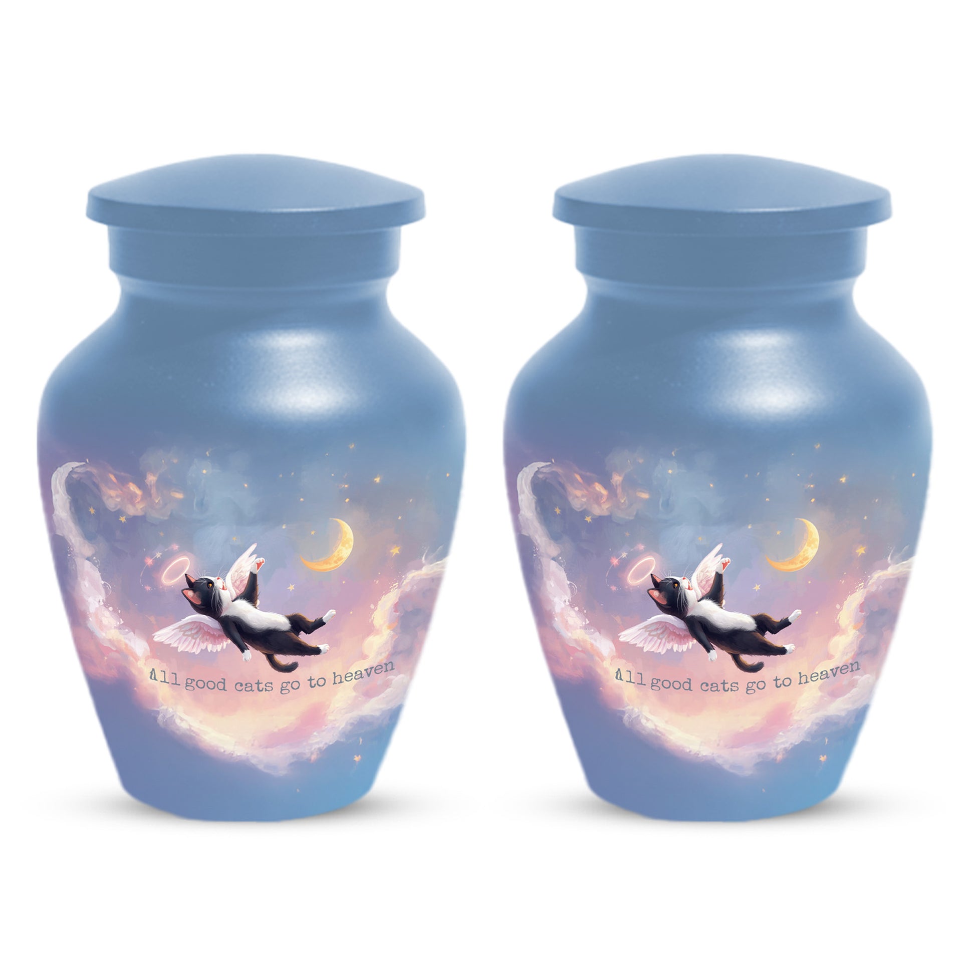 Angel Cat Cremation Urn for Human Ashes | Adult Cat Memorial Urn
