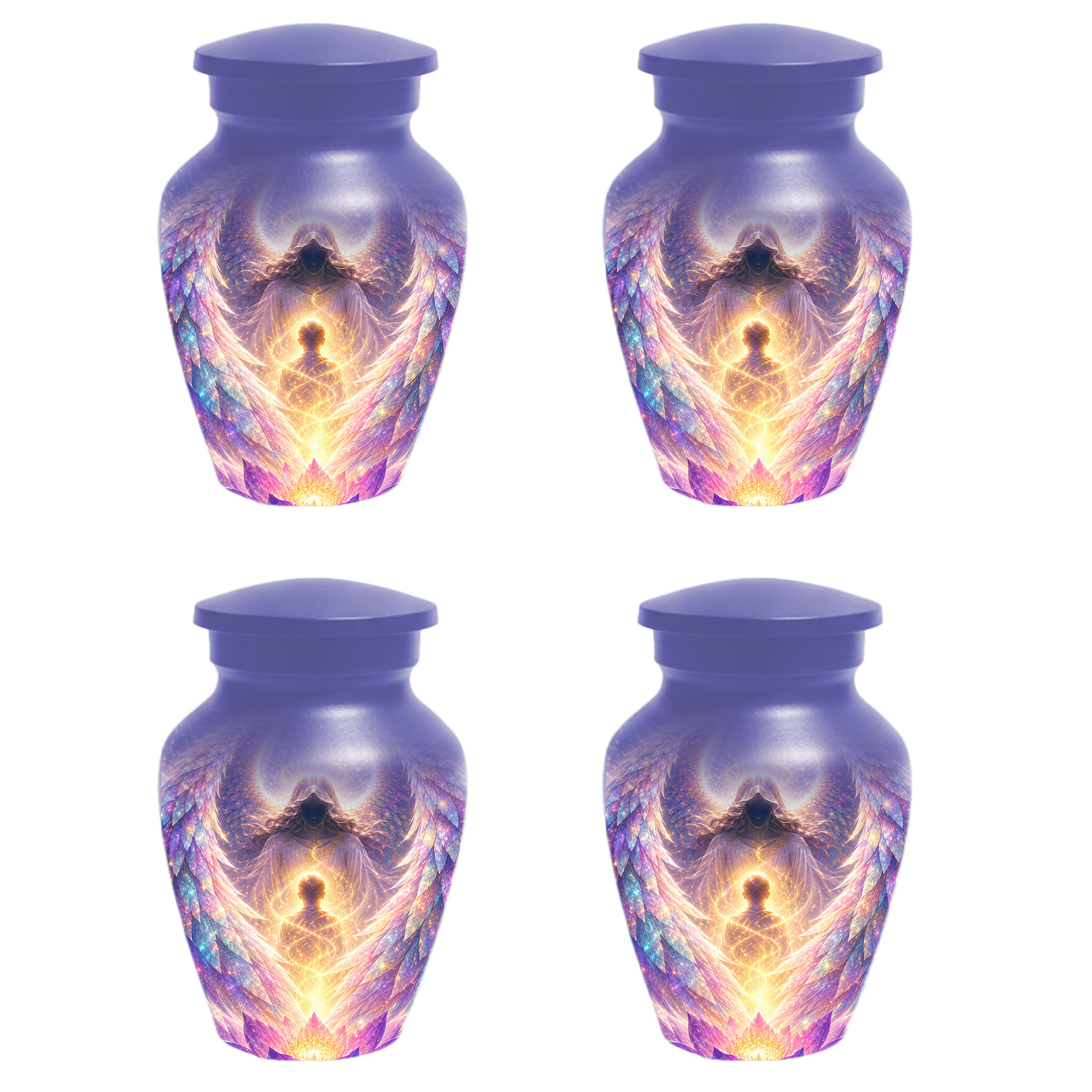 Guardian Angel Cremation Urn, Personalized Angel Memorial Urn for Human Ashes