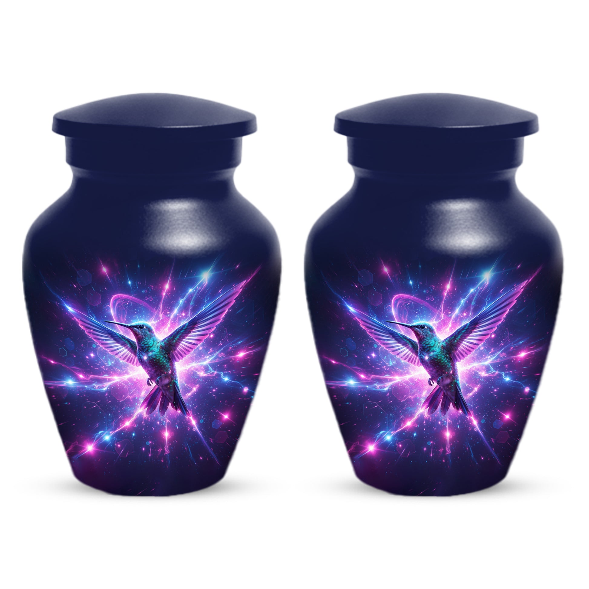 Humming Bird with Blue Urn for Human Ashes | Blue Hummingbird Adult Cremation Urn