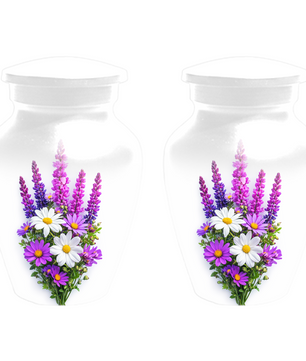 Wildflower Urn for Ashes, Custom Floral Cremation Urn for Mom