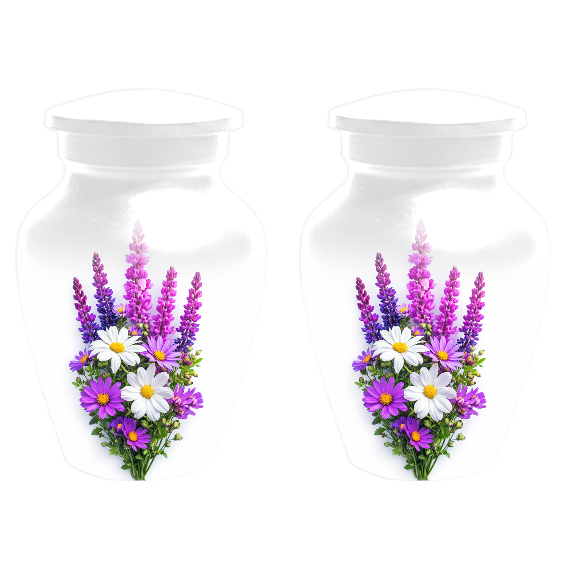 Wildflower Urn for Ashes, Custom Floral Cremation Urn for Mom