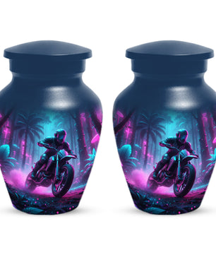 Dirt Bike Urn for Ashes - Personalized Motocross Memorial for Dad | Motorcycle Cremation Urns for Father
