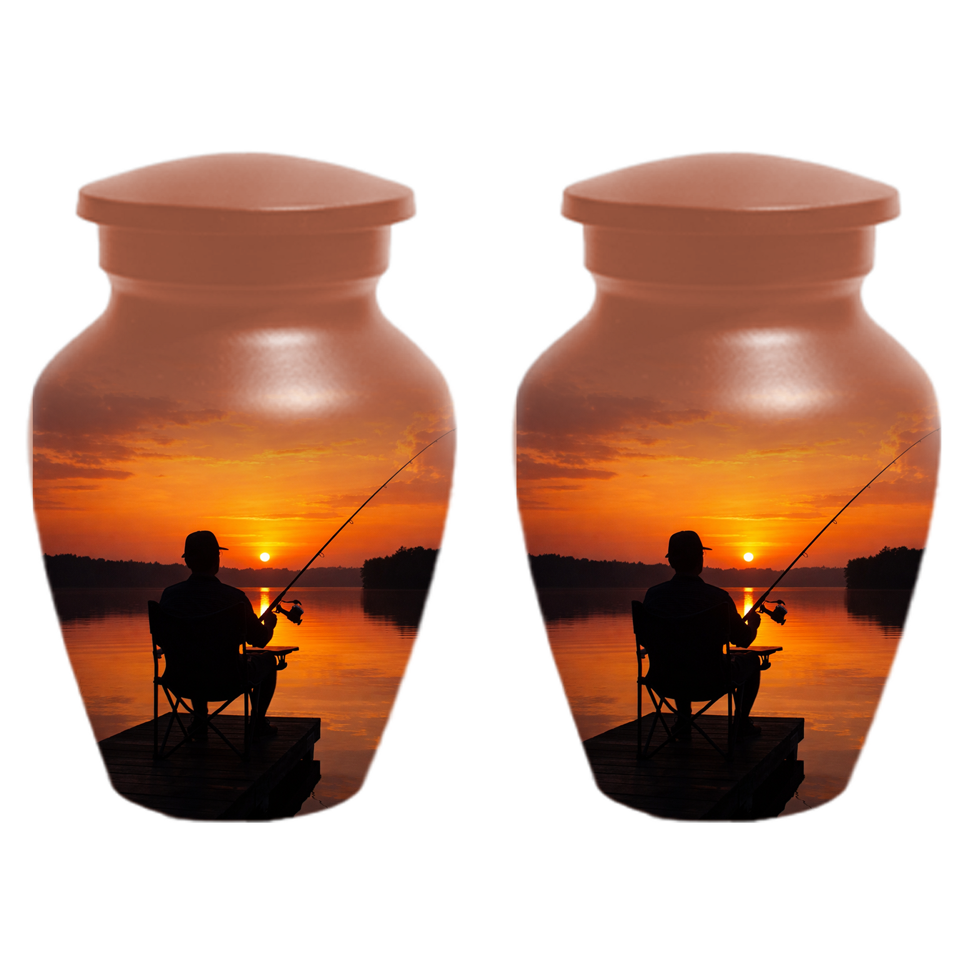 Fishing Cremation Urn for Dad | Personalized Gone Fishing Urn for Human Ashes
