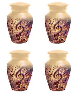 Musical Note Cremation Urn for Ashes  - Personalized Music Memorial keepsake for Adults