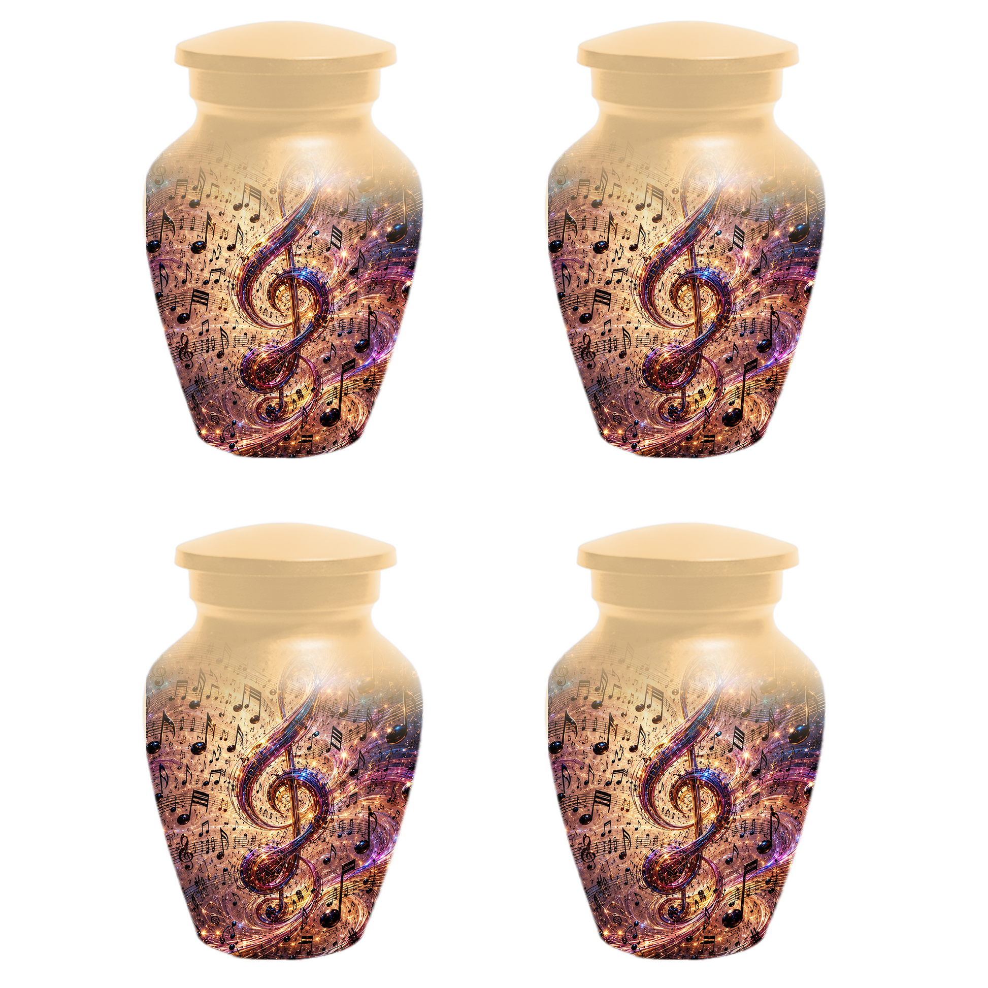 Musical Note Cremation Urn for Ashes  - Personalized Music Memorial keepsake for Adults