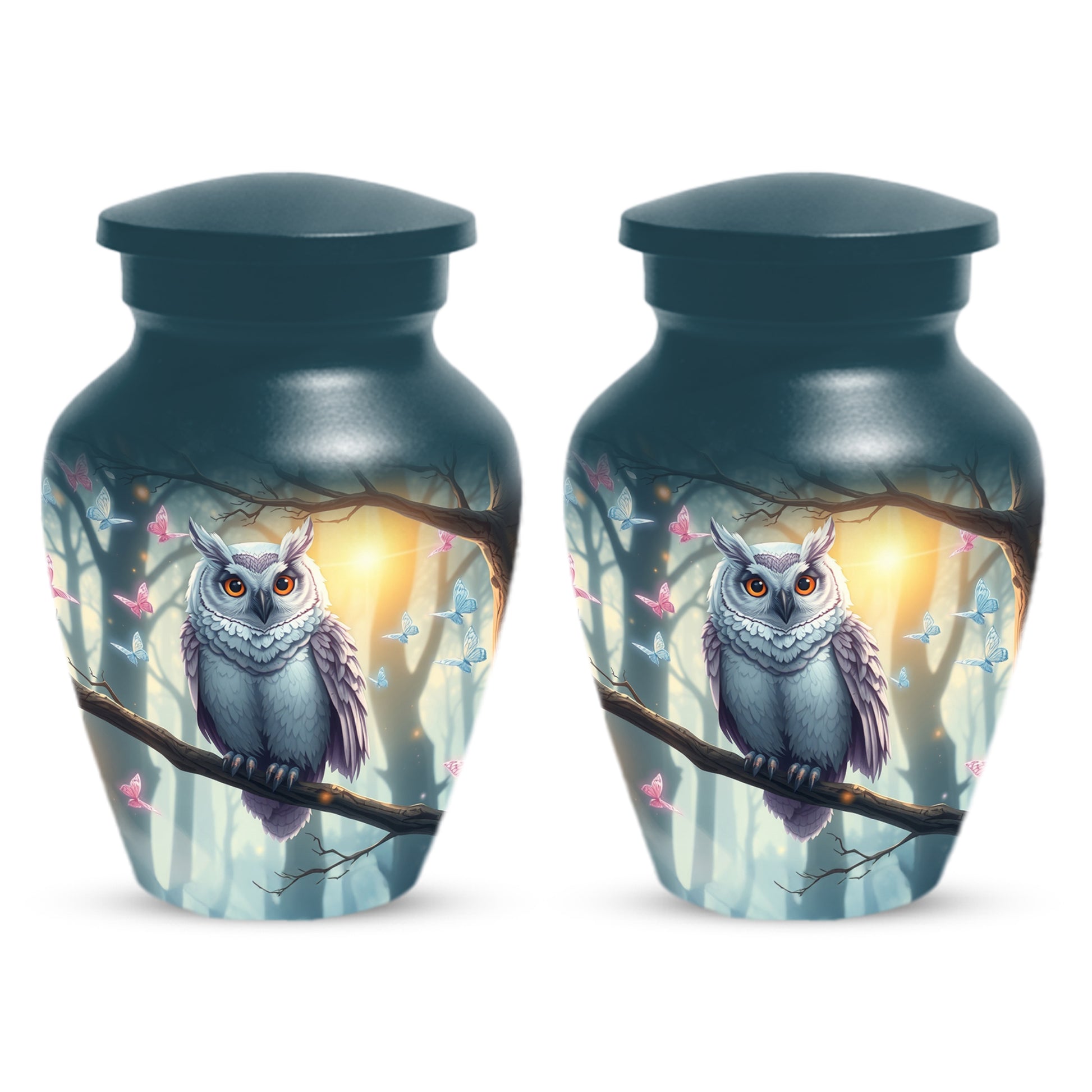 Personalized Owl Urn for Mom – Custom Owl Cremation Urn for Ashes