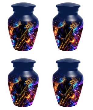 Saxophone Cremation Urn for Ashes - Personalized Jazz Memorial for Dad