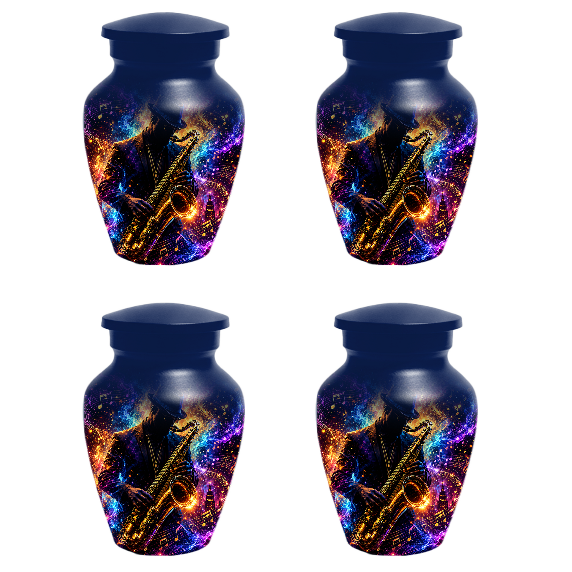 Saxophone Cremation Urn for Ashes - Personalized Jazz Memorial for Dad