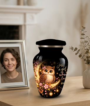 Owl Cremation Urn for Ashes | Personalized Owl Memorial Urn | Cute Bird Funeral Urn