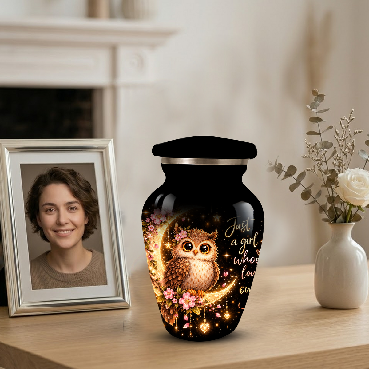Owl Cremation Urn for Ashes | Personalized Owl Memorial Urn | Cute Bird Funeral Urn