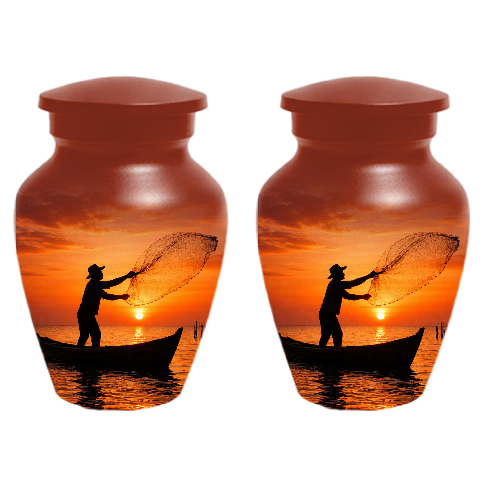 Personalized Fishing Urn for Ashes | Gone Fishing Memorial Urn
