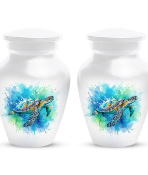 Turtle Urn for Human Ashes | Peaceful Turtle Adult Cremation Urn & Nature Memorial