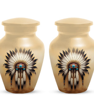 Native Urn for Human Ashes | Native American Inspired Adult Cremation Urn Memorial