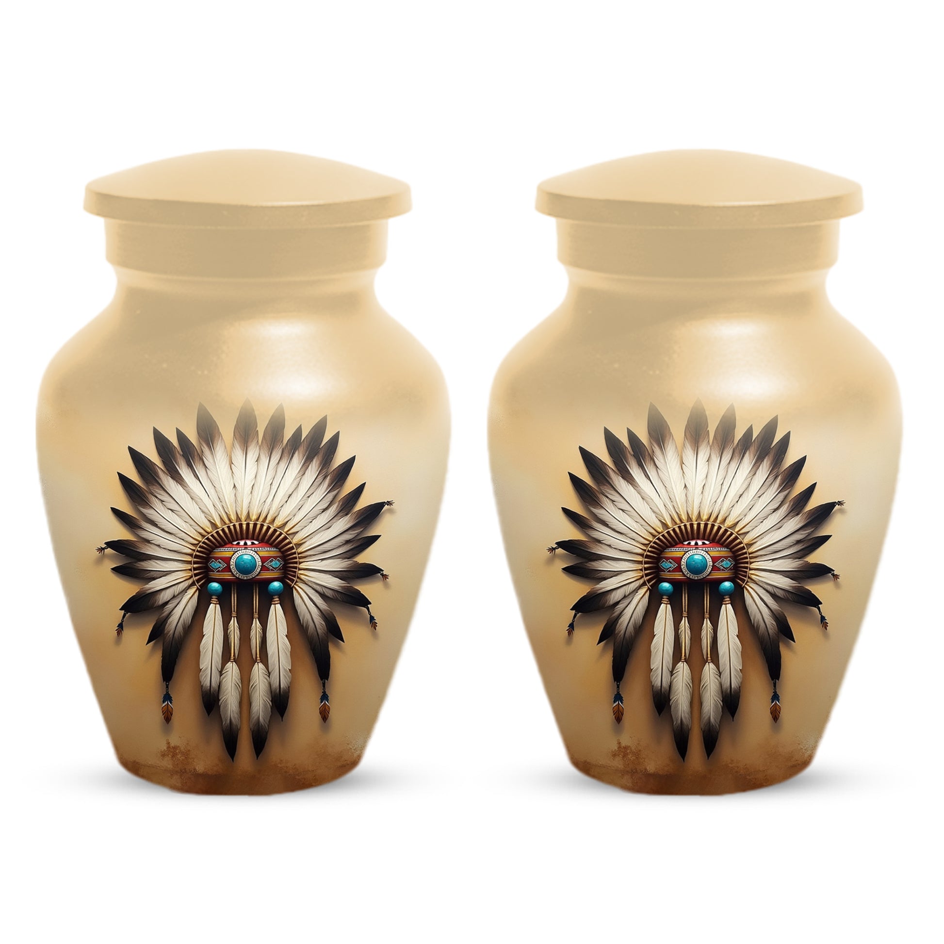 Native Urn for Human Ashes | Native American Inspired Adult Cremation Urn Memorial