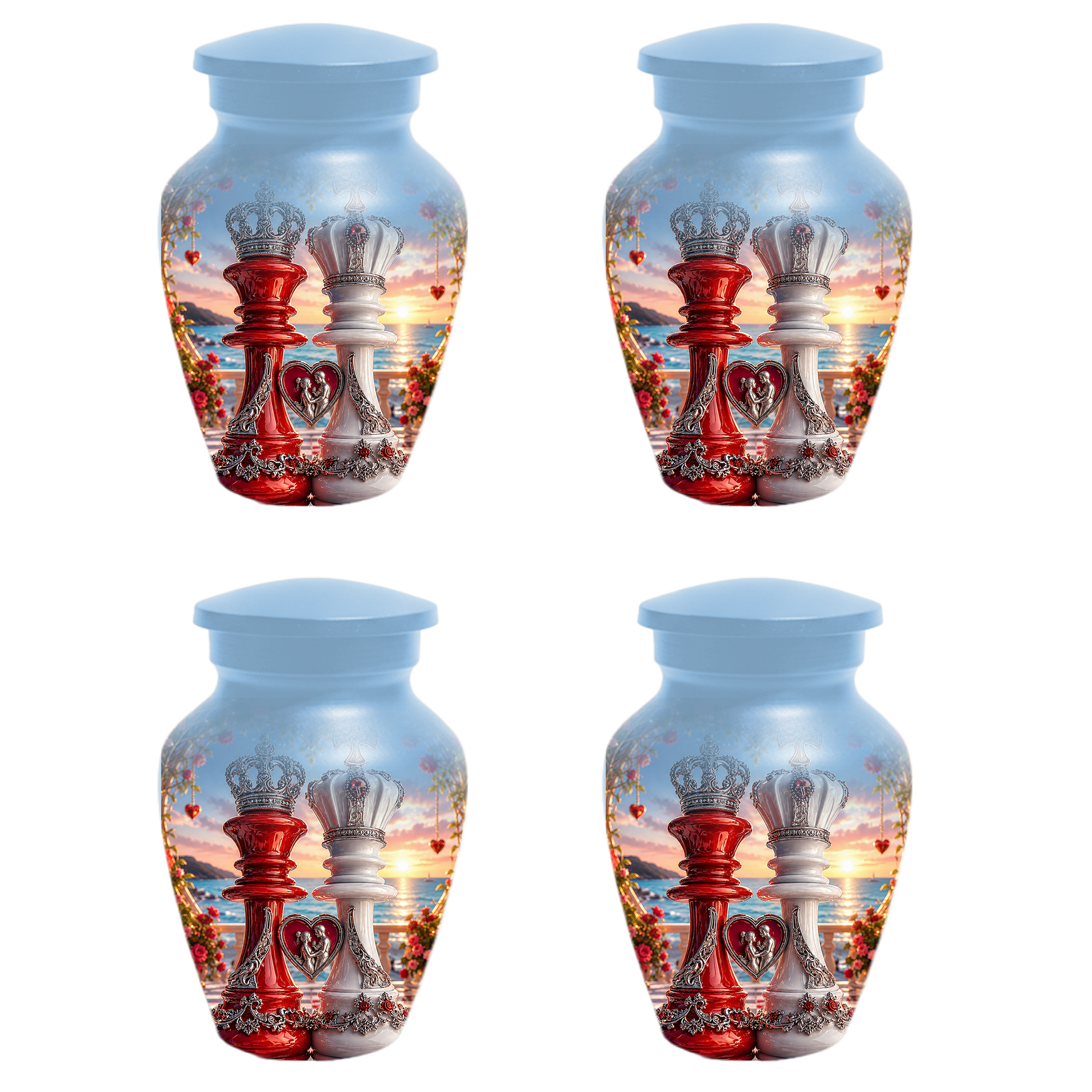 Extra Large Companion Urn for Two Adults - Personalized Couple Memorial for Mom & Dad