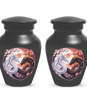 Yin Yang Dragon Urn – Custom Dragon Cremation Urns for Ashes|  Memorial Keepsake for Mom &Dad