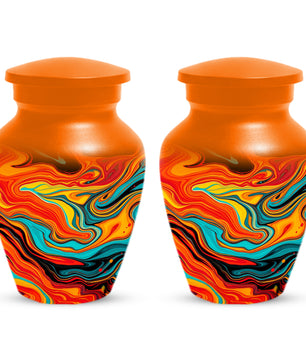 Abstract Art Cremation Urn for Ashes – Custom Colorful Memorial Urns for Men & Women
