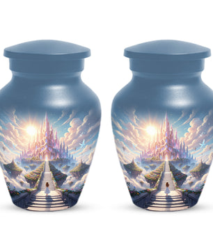 Heaven Stairway Urn for Mom – Custom Angel Memorial Cremation Urn for Ashes