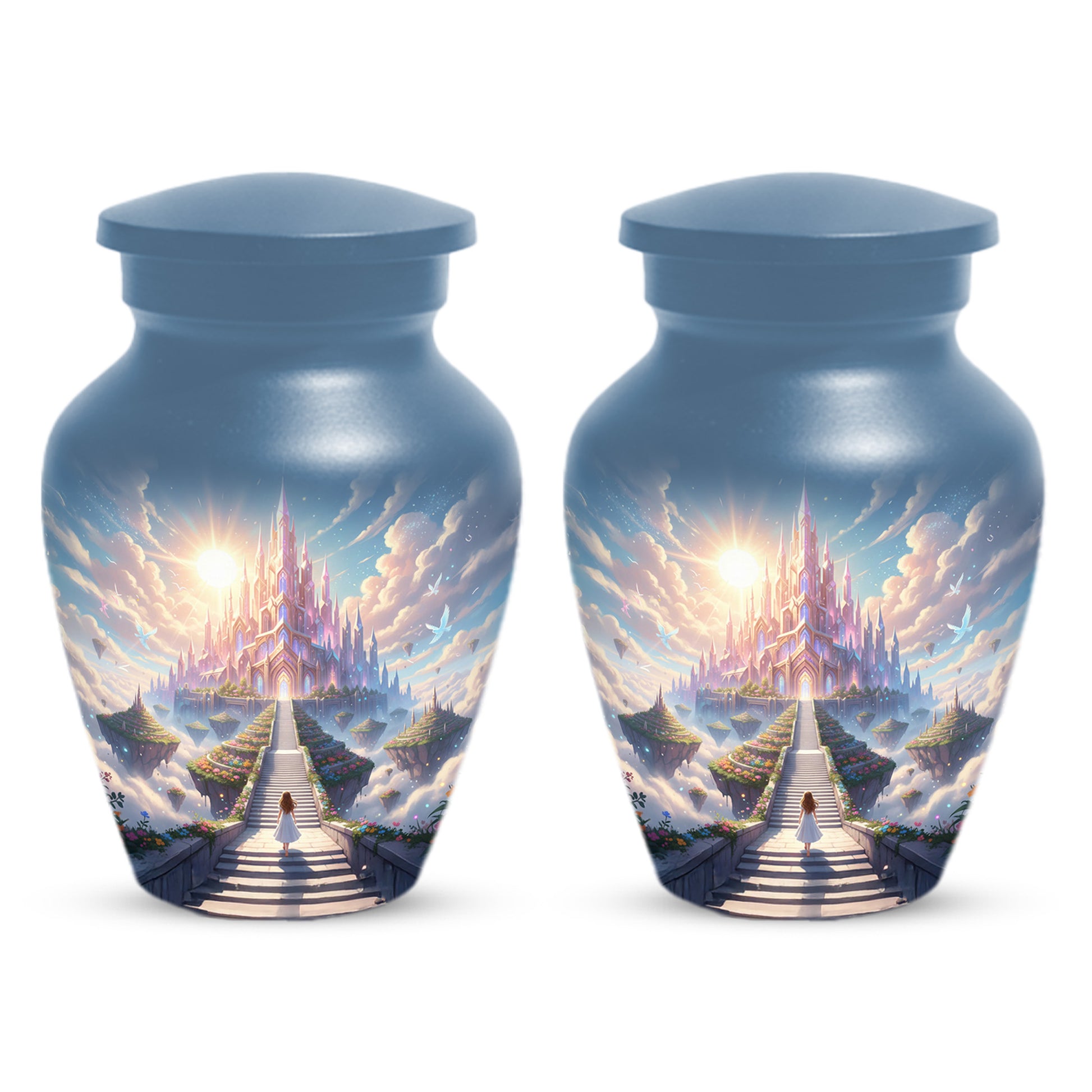 Heaven Stairway Urn for Mom – Custom Angel Memorial Cremation Urn for Ashes