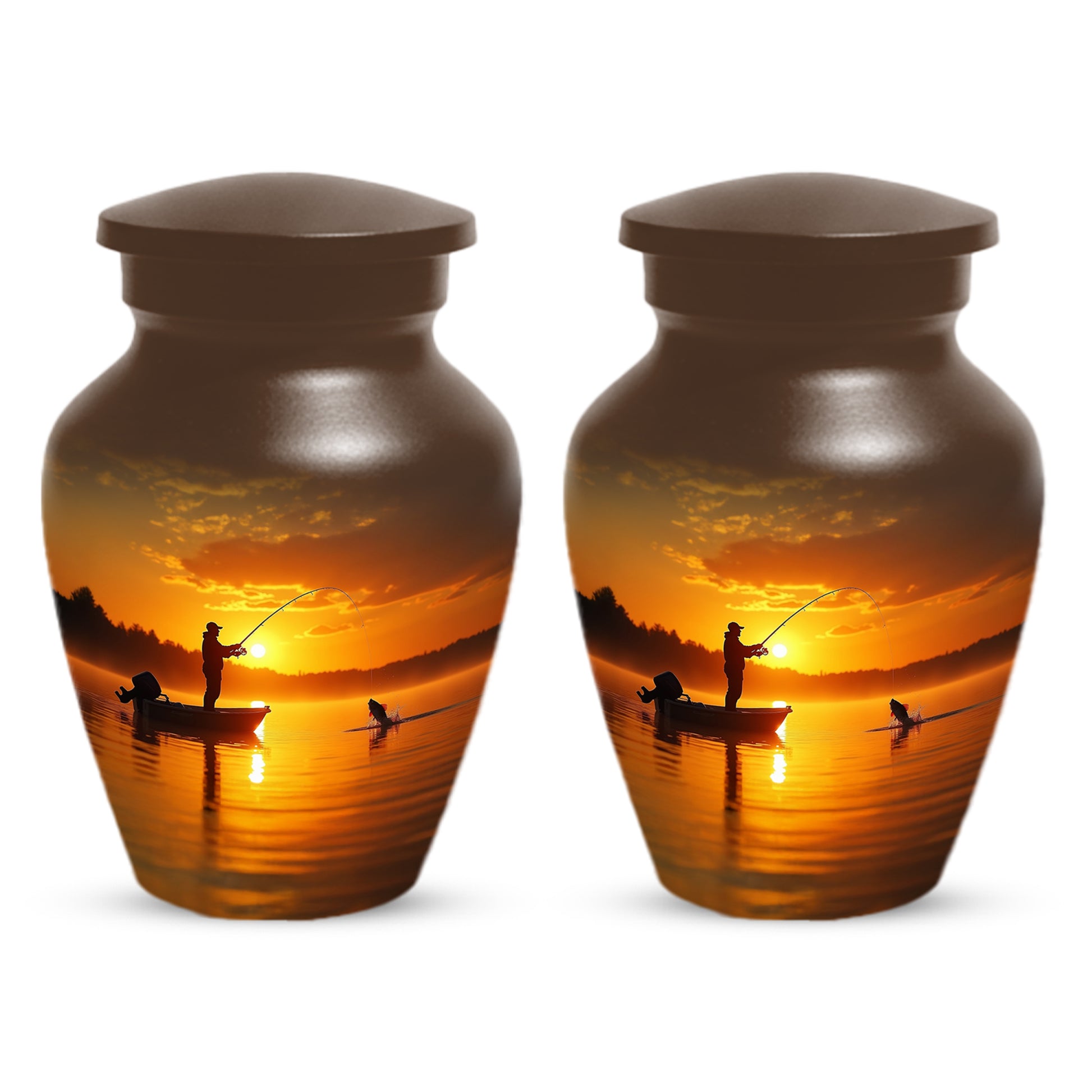 Fishing Urn for Human Ashes | Gone Fishing Cremation Urn for Dad