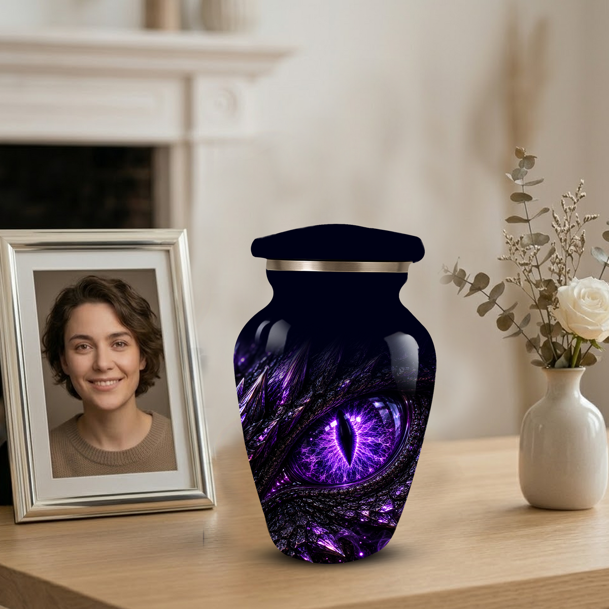 Dragon Eye Cremation Urn for Ashes | Personalized Dragon Urn | Fantasy Adult Memorial Urn