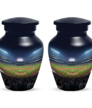 Baseball Stadium Adult Urn for Human Ashes | Personalized Baseball Cremation Urn for Men & Dad