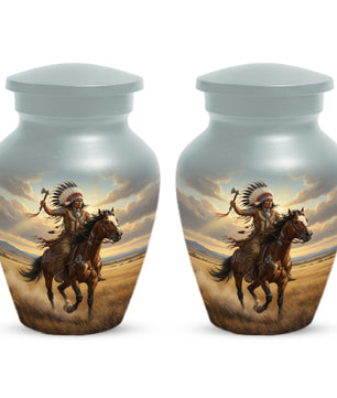 Warrior Horse Urn for Mom & Women | Unique Adult Female Cremation Urn for Human Ashes