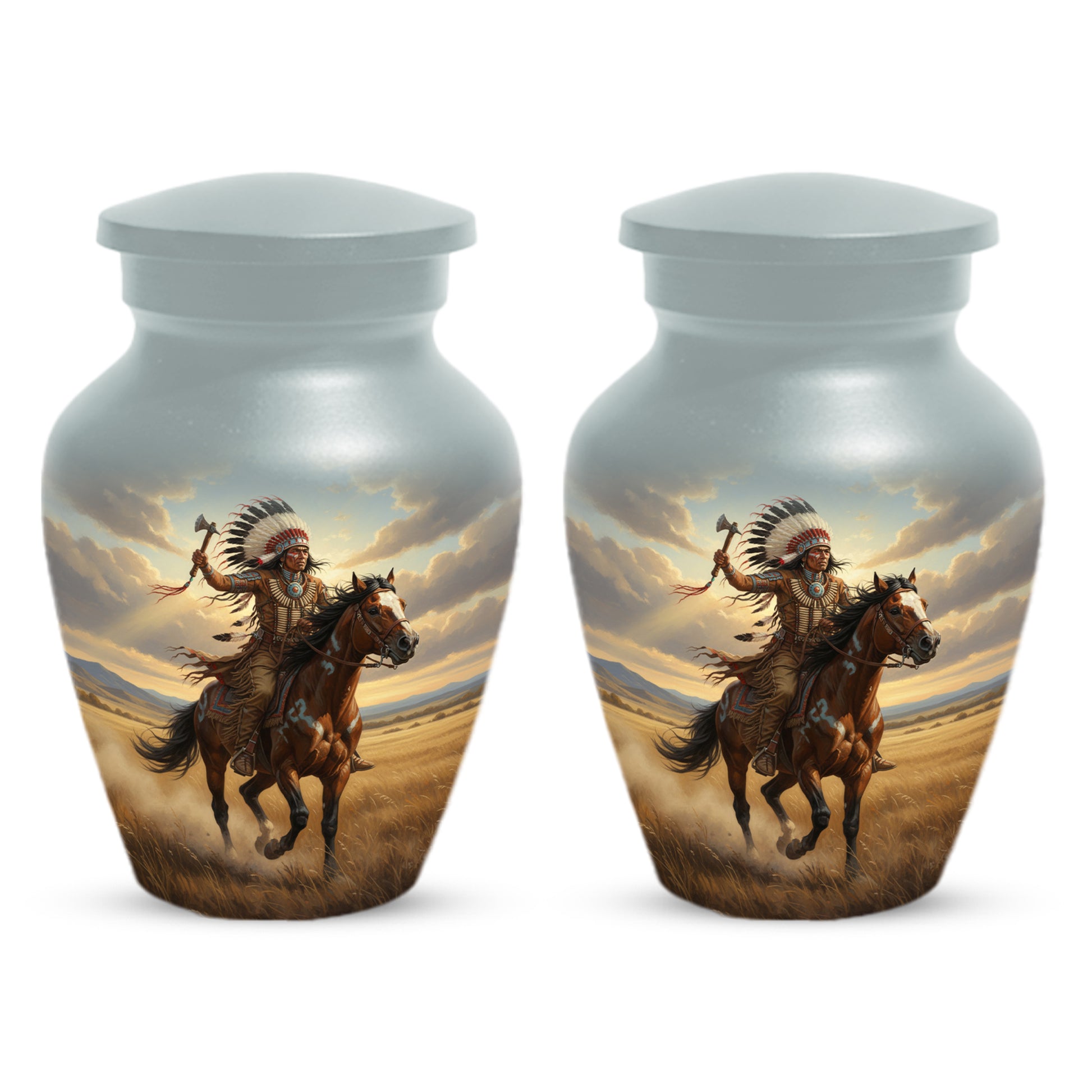 Warrior Horse Urn for Mom & Women | Unique Adult Female Cremation Urn for Human Ashes