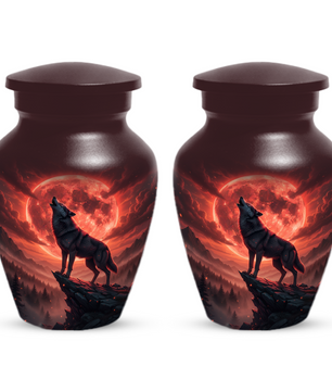 Wolf Urn for Dad – Custom Howling Wolf Cremation Urns for Ashes