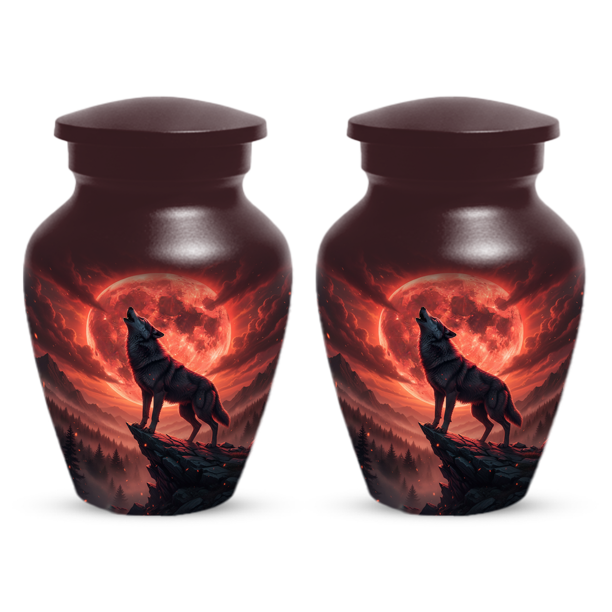 Wolf Urn for Dad – Custom Howling Wolf Cremation Urns for Ashes