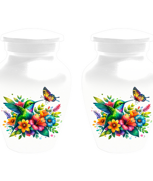 Personalized Hummingbird Cremation Urn for Human Ashes