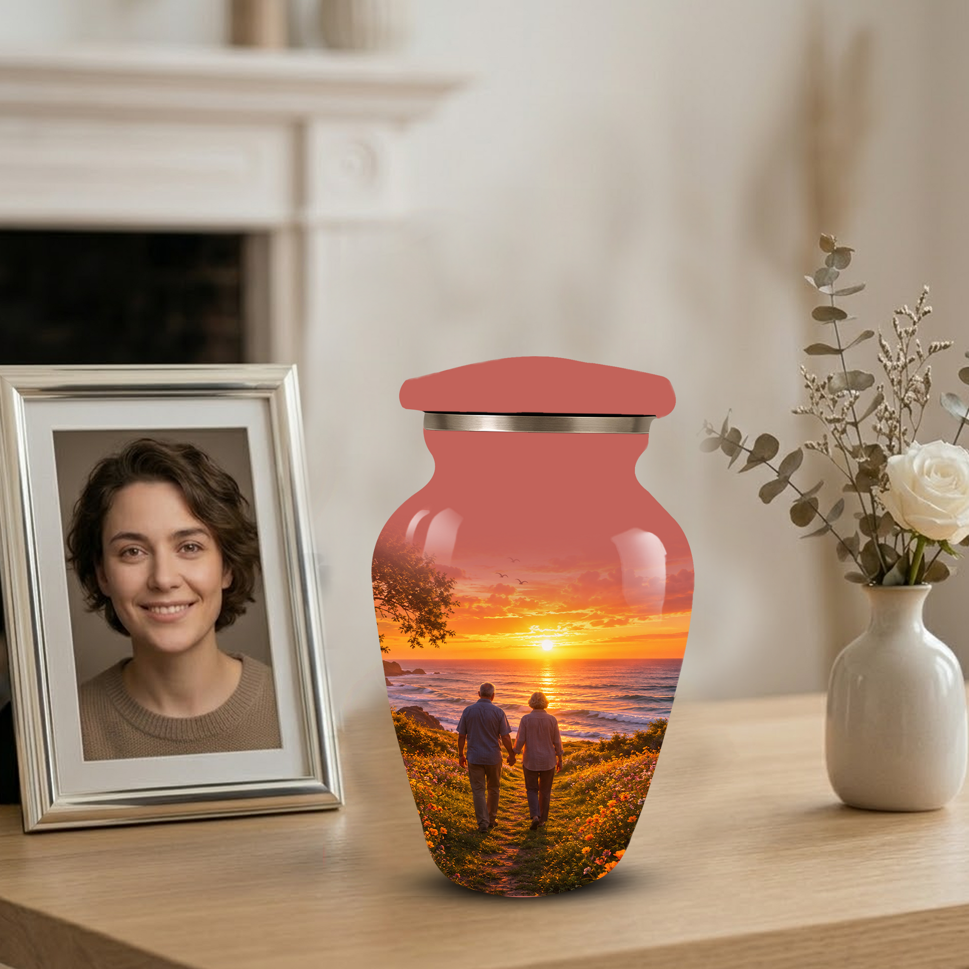 Extra Large Cremation Urn For Couples Ashes - Custom Companion Urns For Mom and Dad