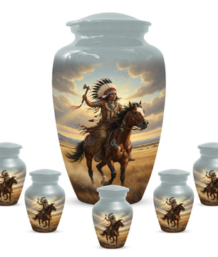 Warrior Horse Urn for Mom & Women | Unique Adult Female Cremation Urn for Human Ashes