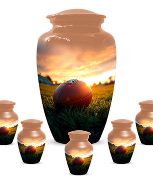 Football Urn for Dad – Custom Football Cremation Urns for Ashes |  Sports Memorial  Keepsake for Father,