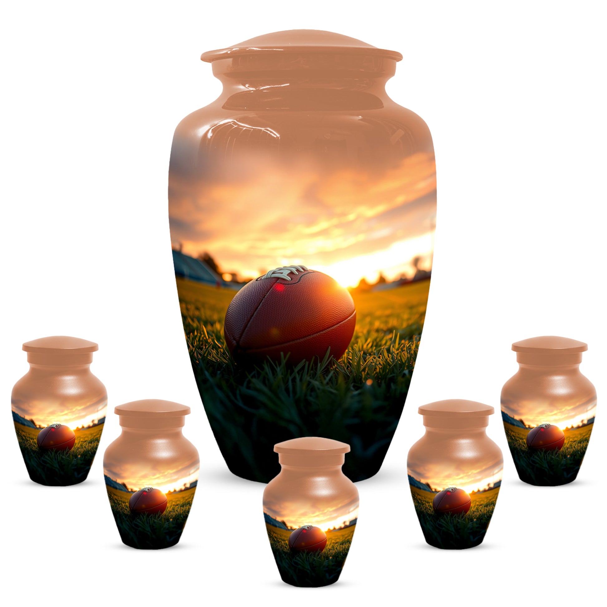 Football Urn for Dad – Custom Football Cremation Urns for Ashes |  Sports Memorial  Keepsake for Father,