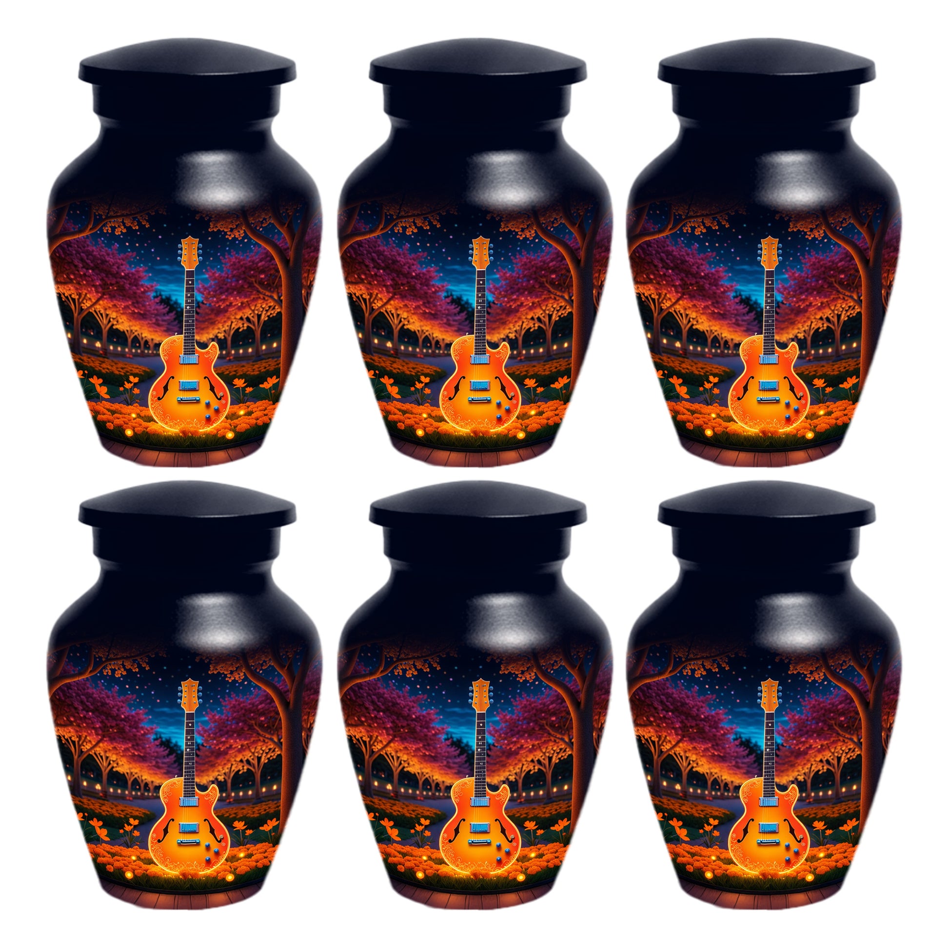 Guitar Cremation Urn for Ashes - Personalized Music Memorial for Mother