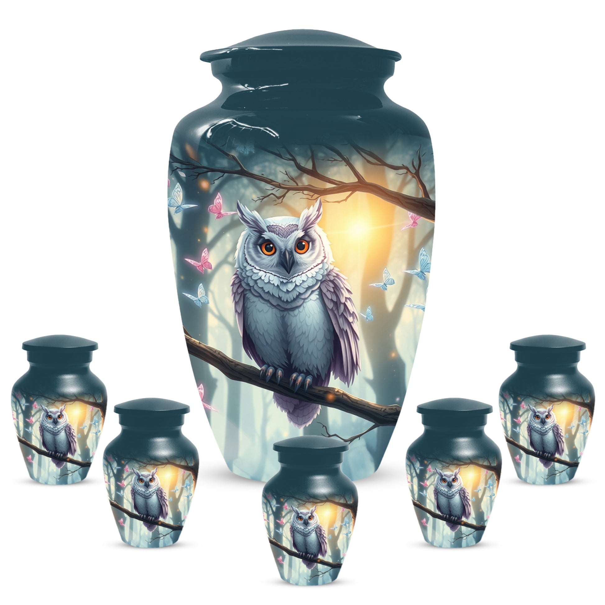 Personalized Owl Urn for Mom – Custom Owl Cremation Urn for Ashes