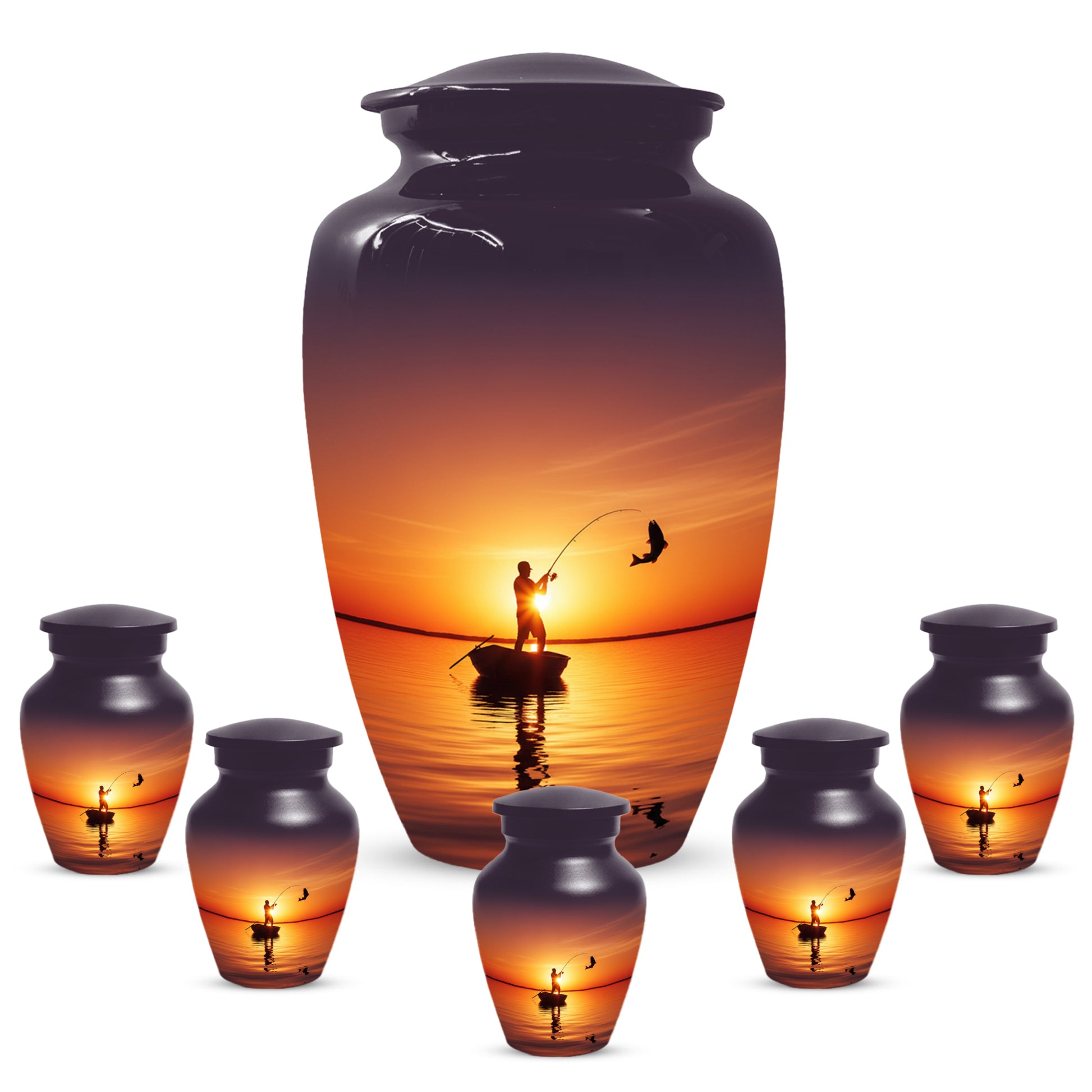 Fishing Urn for Human Ashes | Fishing Cremation Urn for Dad, Men