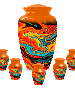 Abstract Art Cremation Urn for Ashes – Custom Colorful Memorial Urns for Men & Women